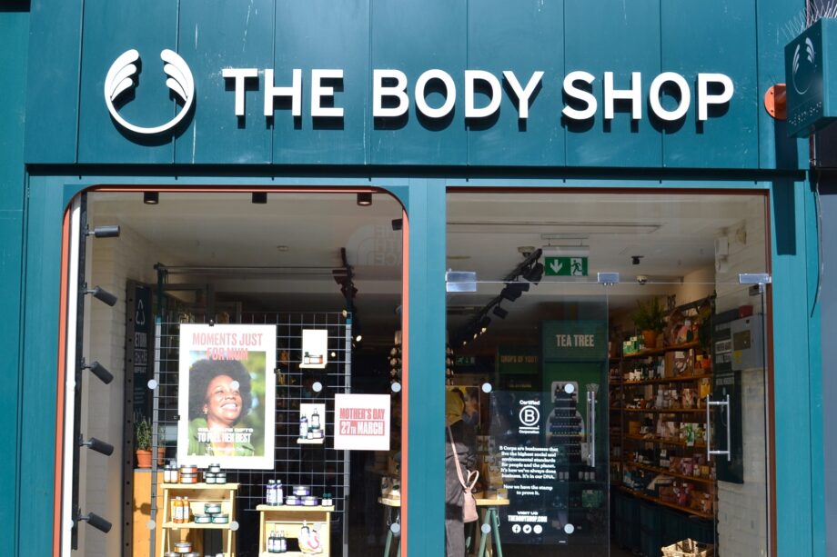 Front shop of The Body Shop Kingston